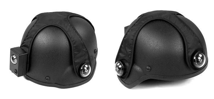 black laser tag helmet with tactical cover 