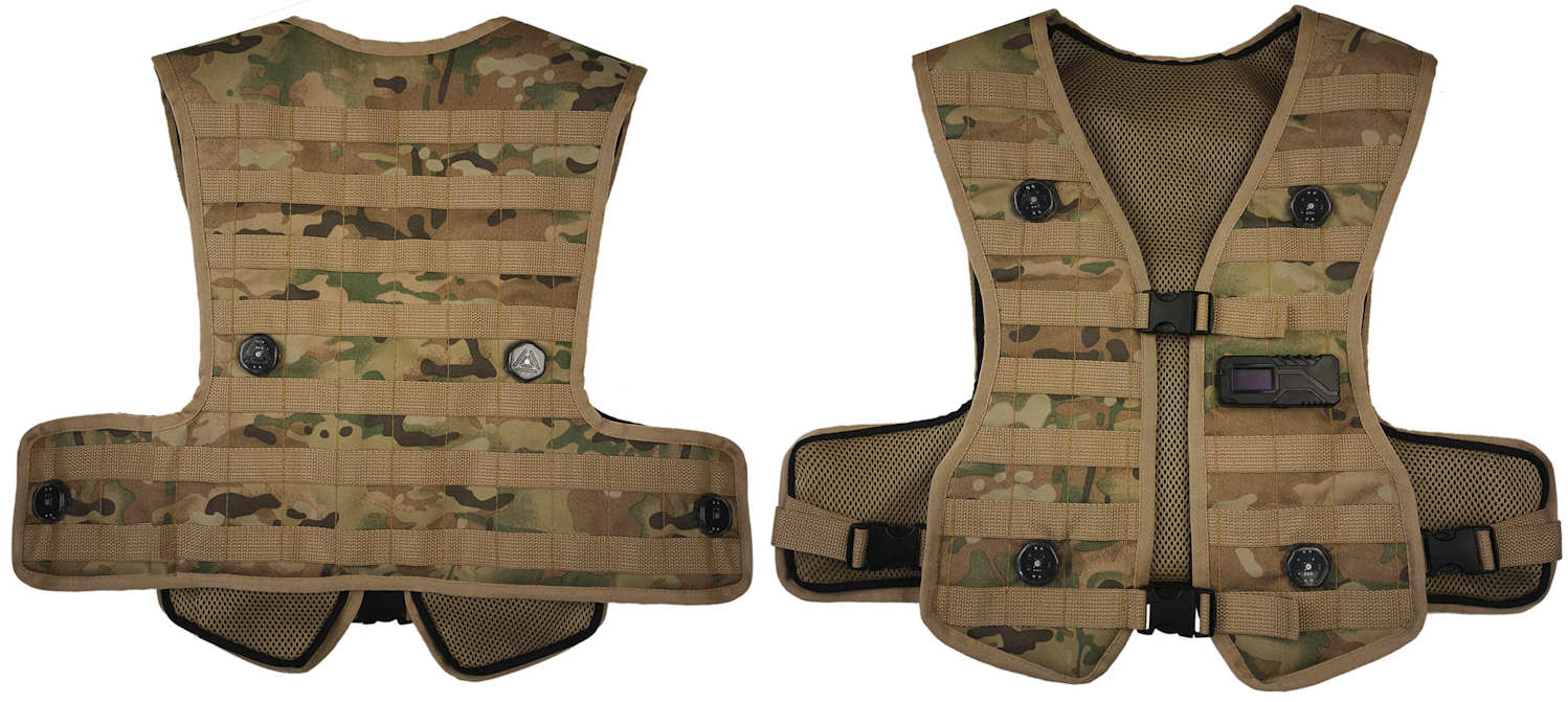Alphatag laser tag vest front and back look