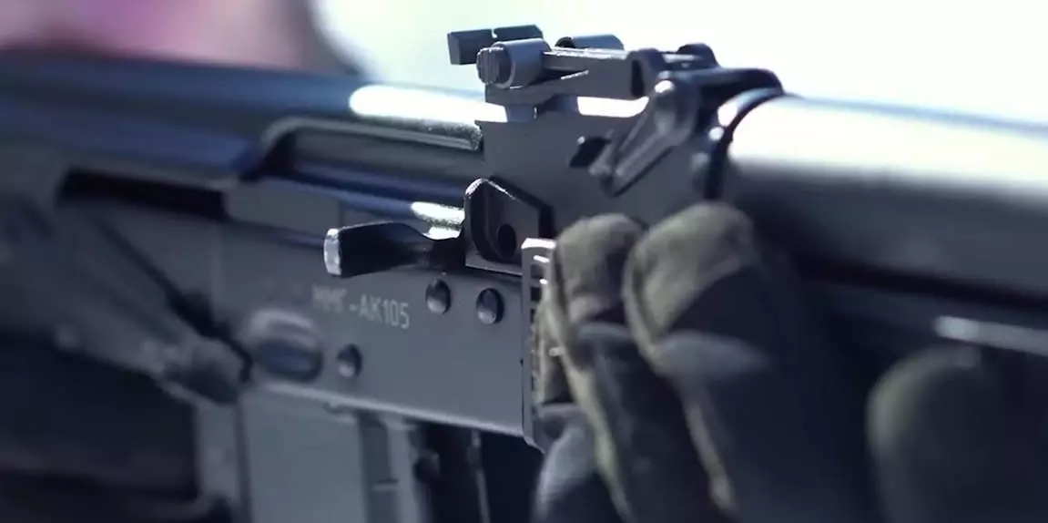 AK laser tag gun charging handle