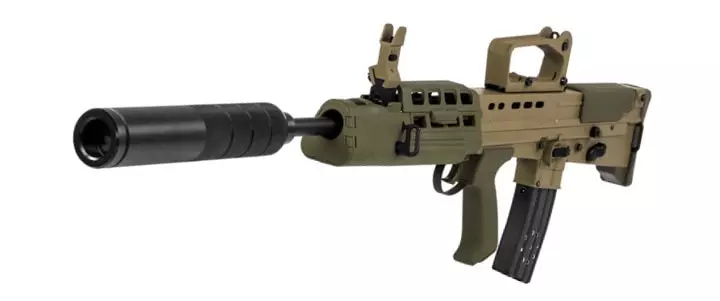L85A1 laser tag rifle front look