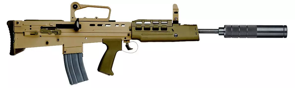 L85A1 laser tag rifle right reload side