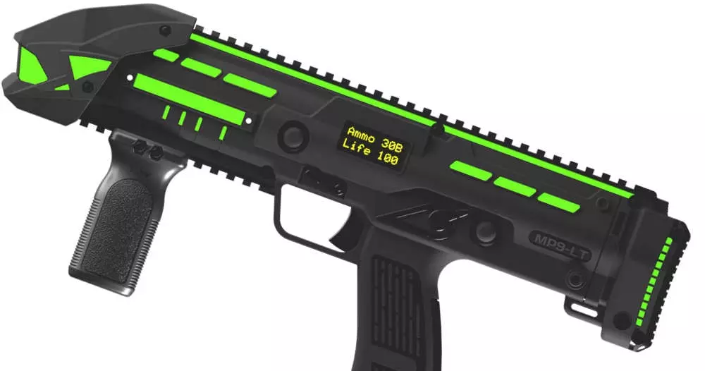 Laser tag Mp9 safety bamper green