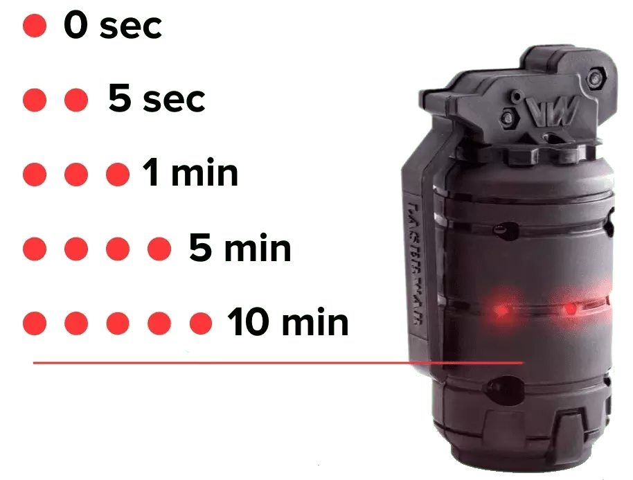 Laser tag grenade time settings 