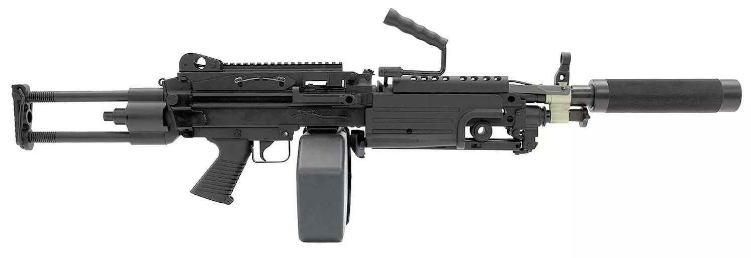 M249 laser tag machine gun side