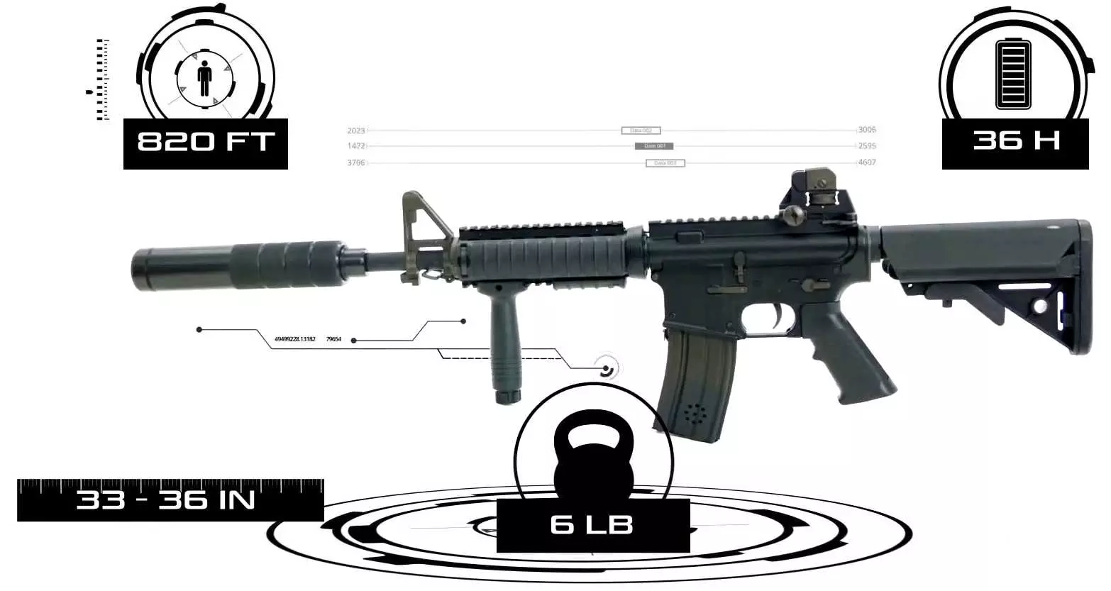 M4 laser tag gun properties