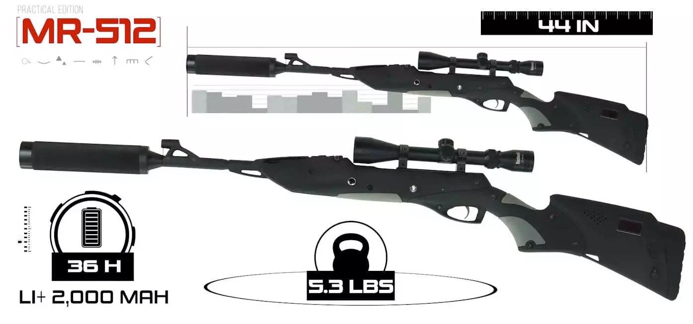MR 512 laser tag sniper rifle dimensions
