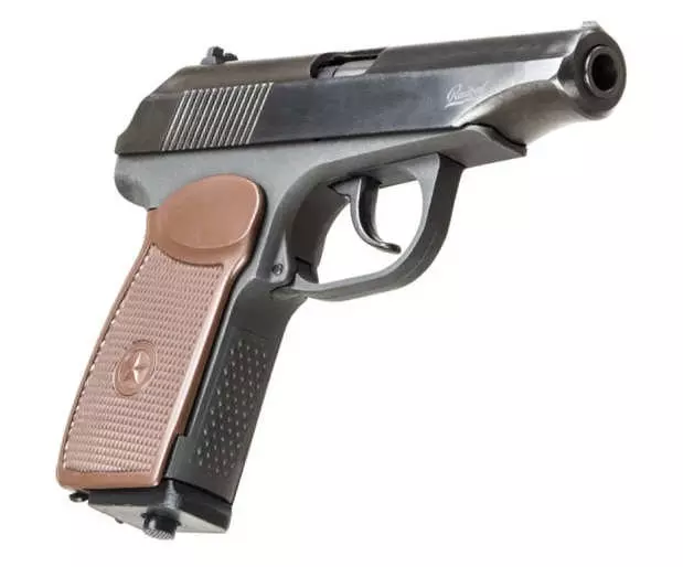 PM laser tag handgun front look