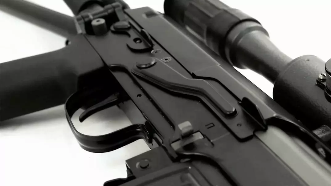 SVD laser tag sniper rifle activation with safety