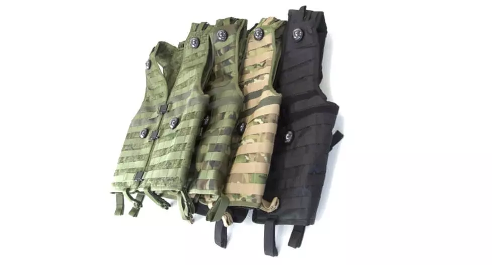 Tactical laser tag vest with MOLLE system