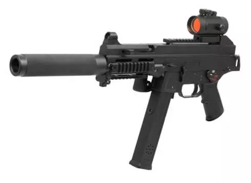 UMG laser tag pistol carbine with folded buttstock
