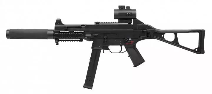 UMG laser tag pistol carbine with red-dot sight