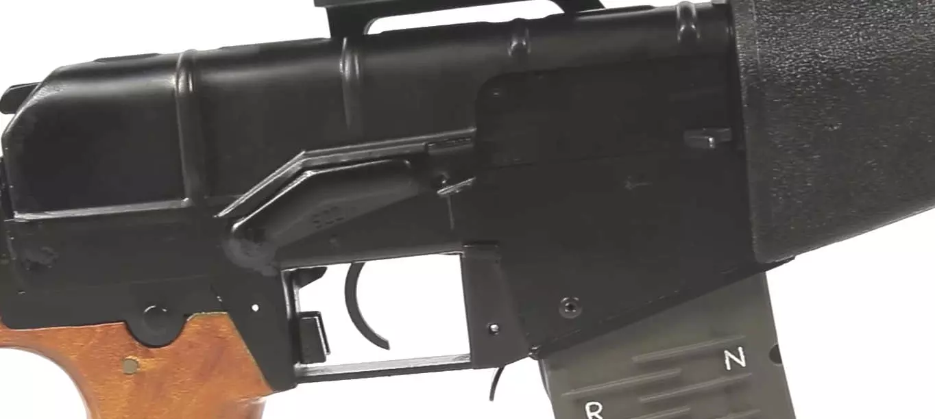 laser tag sniper gun charging handle and safety lock