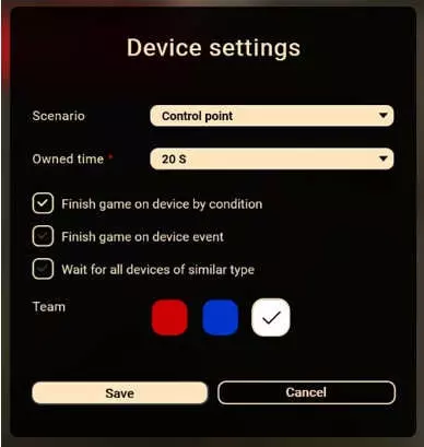 Device scenario settings