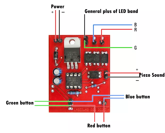 Battlefield PRO device electronic circuit diagram for Laser Tag