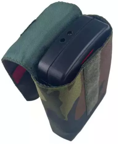 Medic device with a pouch