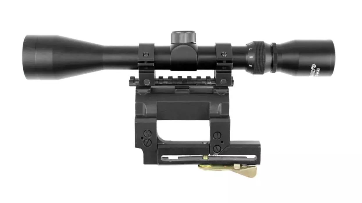 Telescopic sight with AK dovetail adapter