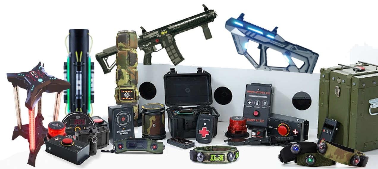 Laser tag equipment for commercial games
