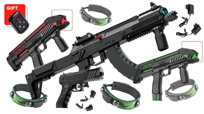 Laser tag home package for family use